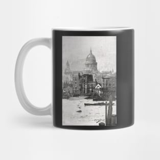 St Paul's from the river in the 19th century Mug